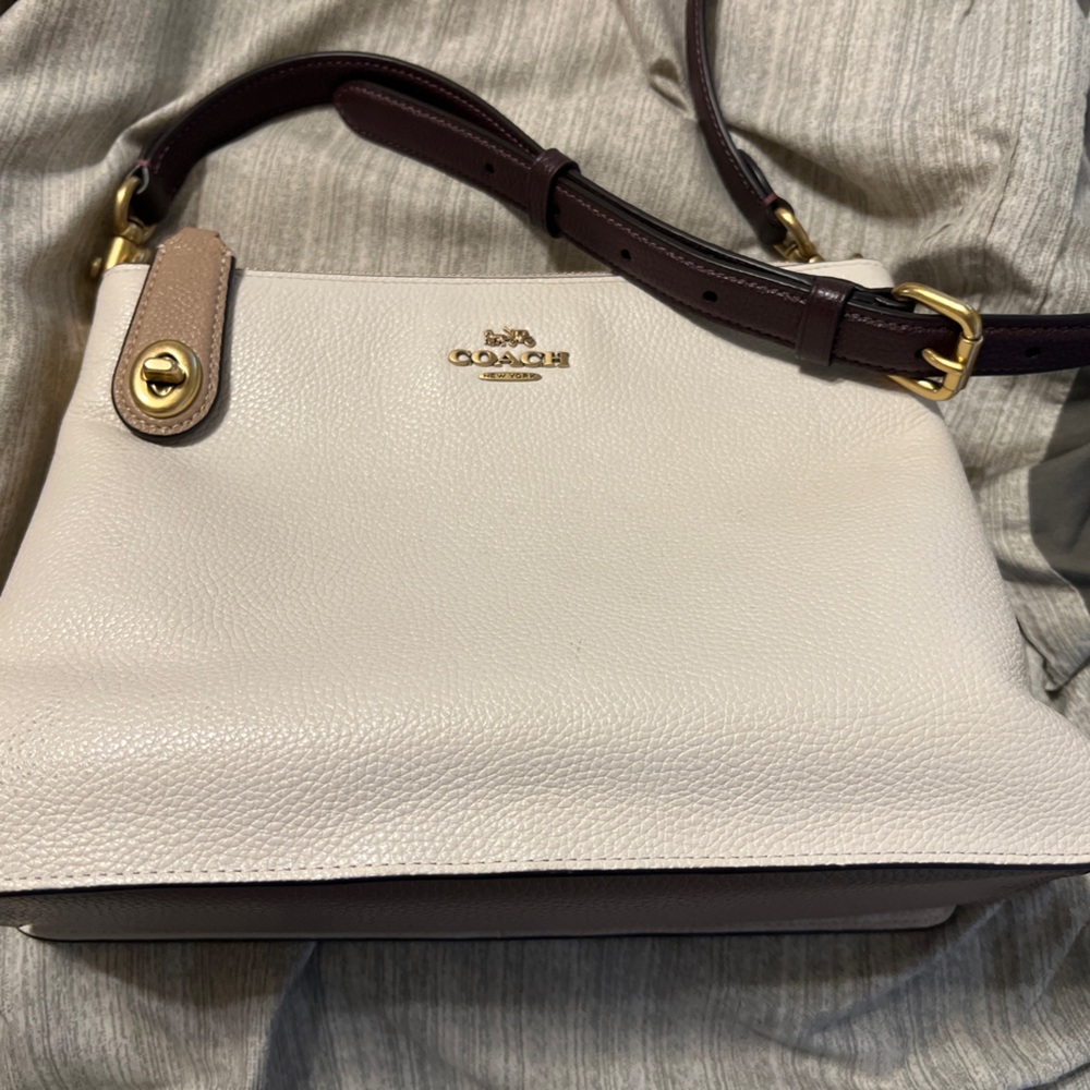 Coach Double Zip Color Block Shoulder Bag